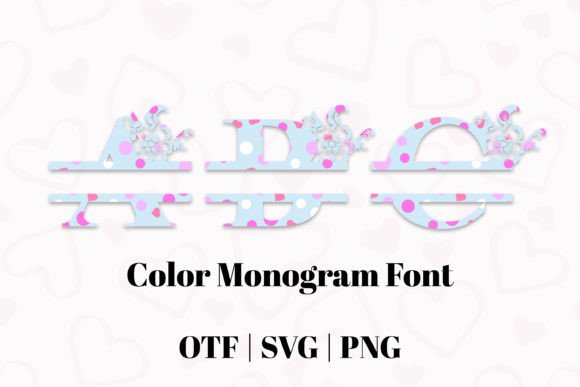 Blossom Monogram Blue Font