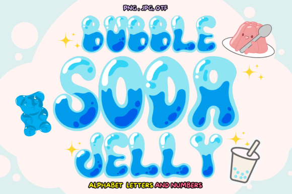 Bubble Soda Jelly Font Brings Fizzy Color to Handmade Products