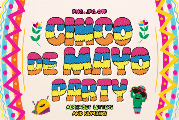 Cinco De Mayo Party: A Festive Color Font for Campaigns