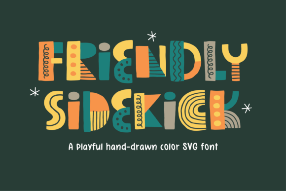 Friendly Sidekick: A Bold Color Font for Handmade Products