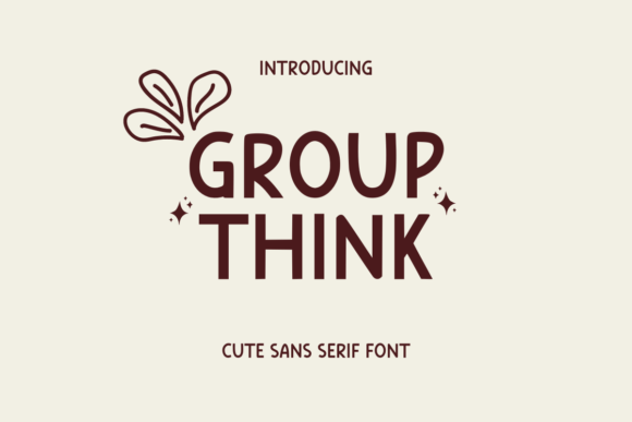 Group Think: A Cute Sans Serif Font for Branding Projects