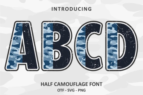 Half Camouflage Font: Bold Color Type for Campaign Creators