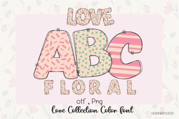 Love Floral Font for Creative Makers