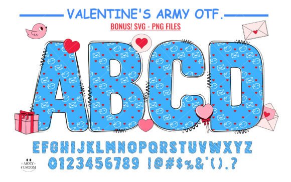 Love Valentine’s Army Bird Font
