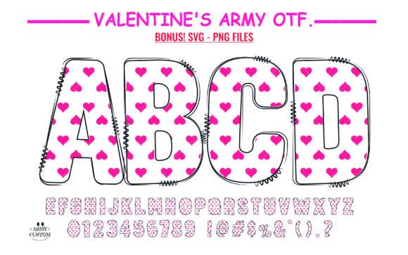 Love Valentine’s Doodle Heart Font