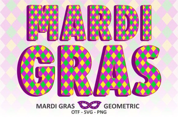 Mardi Gras Geometric: A Color Font That Brings Festive Energy to Branding