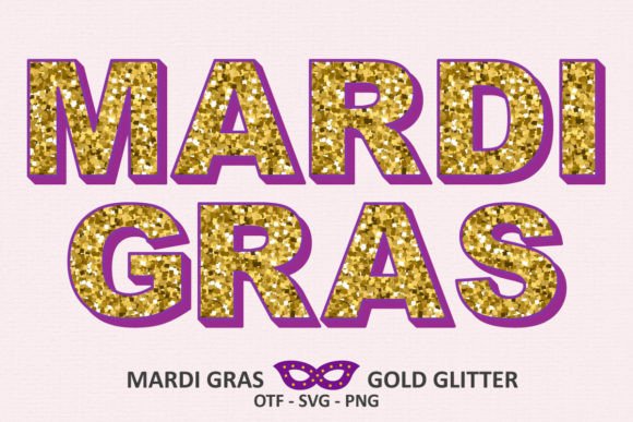 Mardi Gras Gold Glitter: A Festive Typeface for Editorial Design