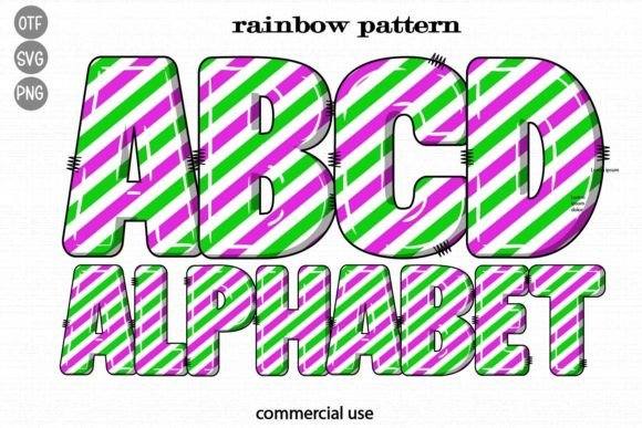 Rainbow Pattern Color Font for Branding That Stands Out