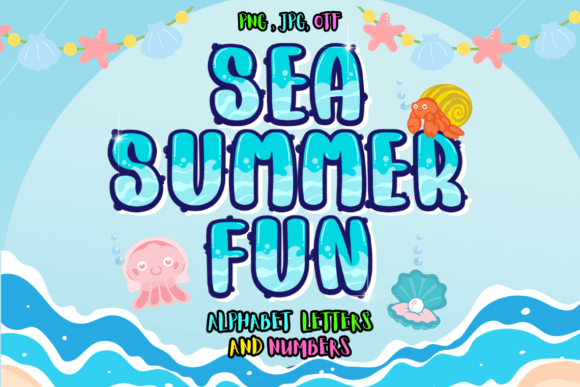 Sea Summer Fun: A Playful Color Font for Summer Editorial Projects