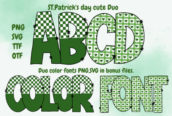St. Patrick’s Day Cute Duo Font