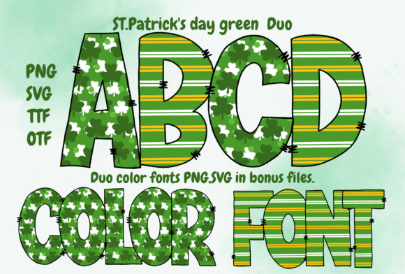 St. Patrick’s Day Green Duo Font