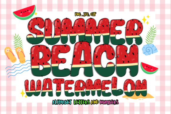 Summer Beach Watermelon: A Color Font for Vibrant Campaigns