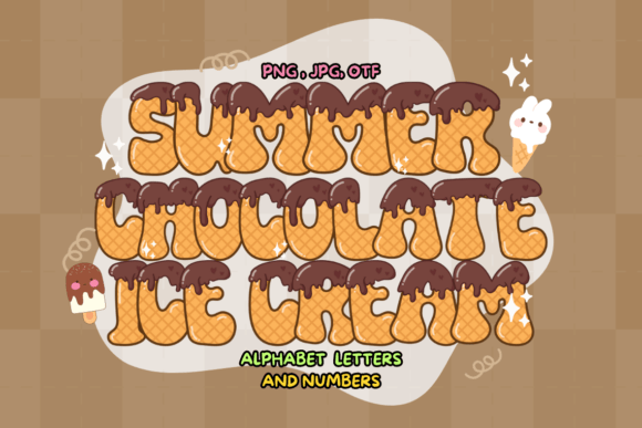 Summer Chocolate Ice Cream: A Color Font for Digital Designs