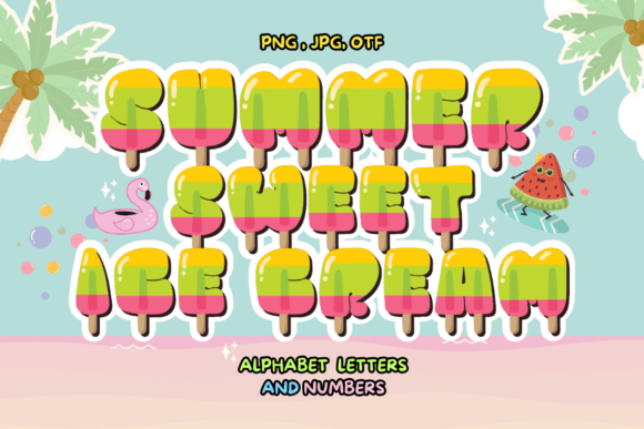 Summer Sweet Ice Cream Color Font Brings Playful Charm to Web Headers