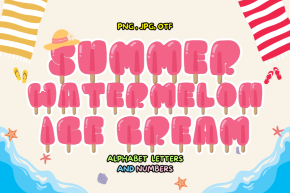 Summer Watermelon Ice Cream Font: A Sweet Upgrade for Your Brand