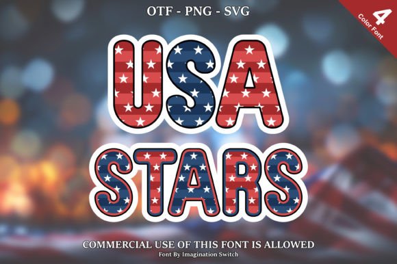 Usa Stars: A Color Font Designed for Editorial Impact and Brand Identity